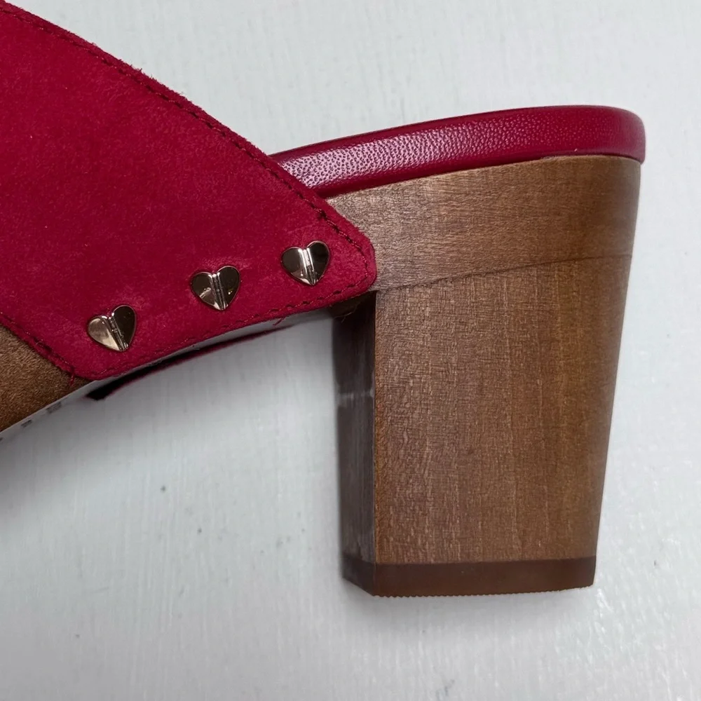 Kate Spade Amsterdam Suede Lava Falls Clogs w/box- 8.5B